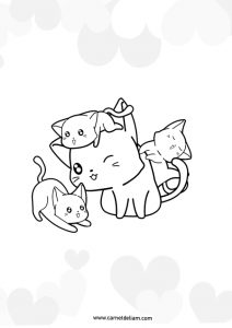 Coloriage Chat Coloriage Chat A Imprimer Coloriage Chat Kawaii Facile