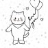 Coloriage chaton kawaii-Coloriage chat mignon-Dessin chaton à imprimer